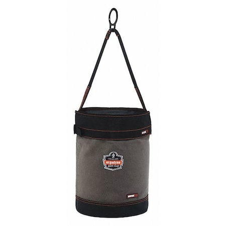 Bucket Bag, Gray, Canvas, 0 Pockets