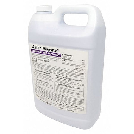 Bird Repellent, 1 gal, Liquid, 12 in H