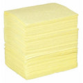 Sorbent Pad, 44 gal, 15 in x 19 in, Harsh Chemicals, Gray, Polypropylene