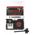 Polypro Plastic, Tool Hanger, Black, PK7
