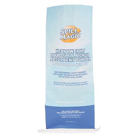 Granular Sorbent, 9 gal Absorbed per Package, 30 lb Bag, Amorphous Alumina Silicate, Not Scented