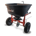 110 lbs Cap Broadcast Tow Behind Spreader For Fertilizer, 10 ft Spread