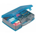 Storage Box with 16 to 26 compartments, Plastic, 3" H x 8.38 in W