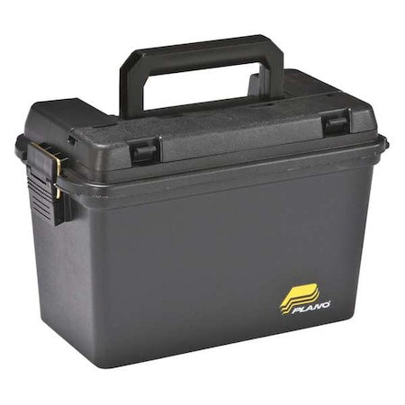 Tool Box, Plastic, Black, 15 in W x 8 in D x 10 in H