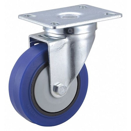 Plate Caster, 4" Wheel Dia., 264 lb. Load