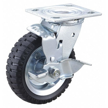 Plate Caster, 6" Wheel Dia., 250 lb. Load