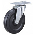 Plate Caster, 5" Wheel Dia., 200 lb. Load
