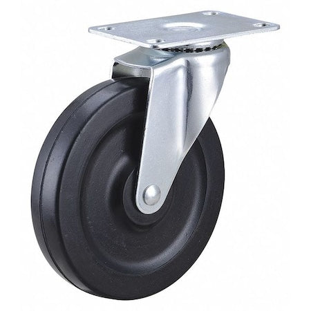 Plate Caster, 5" Wheel Dia., 200 lb. Load