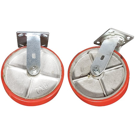Plate Caster, 4400 lb. Ld Rating, PK4