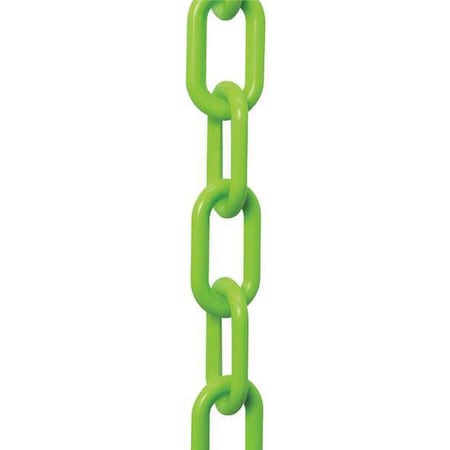 Plastic Chain, Safety Green, 50 ft Length, Gloss
