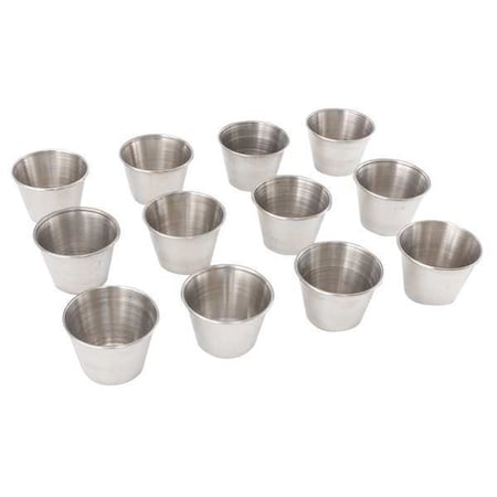 Sauce Cup, 2-1/2 oz, Stainless Steel, PK12