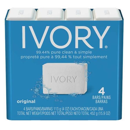 Body Soap, Fresh, White, 4 oz, Deodorizing, Wrapped