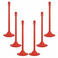 Light Duty Stanchion, 41 In. H, Red, PK6