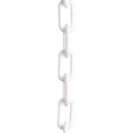Plastic Chain, White, 50 ft Length, Gloss