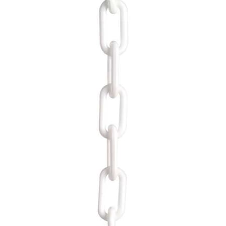 Plastic Chain, White, 50 ft Length, Gloss