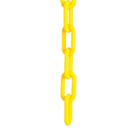 Plastic Chain, Yellow, 50 ft Length, Gloss
