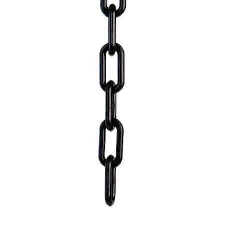 Plastic Chain, Black, 50 ft Length, Gloss