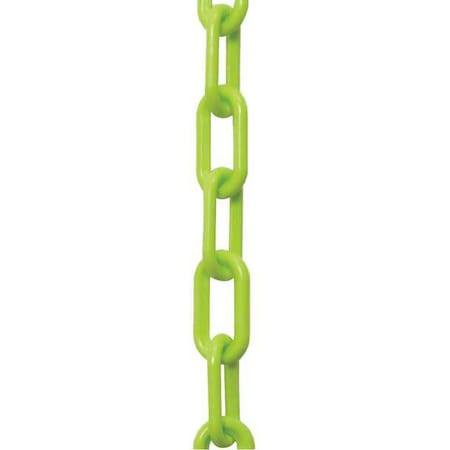 Plastic Chain, Safety Green, 50 ft Length, Gloss