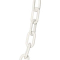 Plastic Chain, White, 50 ft Length, Gloss