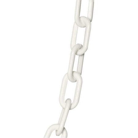 Plastic Chain, White, 50 ft Length, Gloss