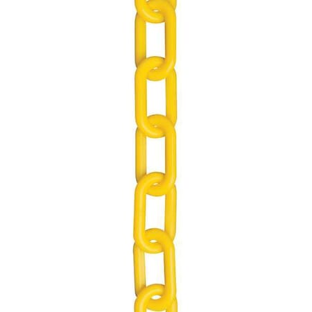 Plastic Chain, Yellow, 50 ft Length, Gloss