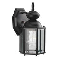 BrassGUARD Small 1-Light Wall Lantern, 100 W, Black