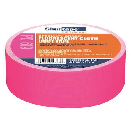 Duct Tape, Pink, 60-1/8 yd L, 1-7/8 in W