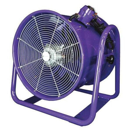 Tube Axial Fan, 1.5 HP, 5827 cfm, Tube, 220V, 1 Phase, 20"" W.