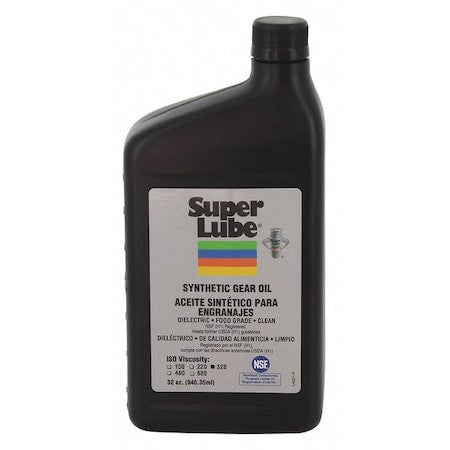 1 qt. Gear Oil Bottle, 320 ISO Viscosity, 90 SAE, Translucent Clear