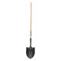 Round Point Shovel, 16 ga 42 in L Wood Handle