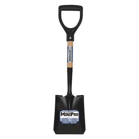 Square Point Shovel, 27 in L Wood Handle