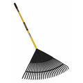 24 in Polypropylene Leaf Rake, 26 Tines, 51 in L Fiberglass Handle
