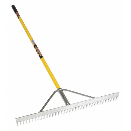 36 in Landscape Rake, 66 in L Fiberglass Handle