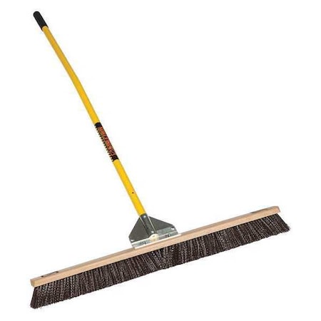 Broom, 36", 60" Yellow Aluminum Handle