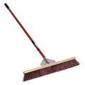 Stiff Bristle Broom, 24", 60" Red Handle