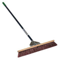 24 in Sweep Face Push Broom, Stiff, Synthetic, Brown