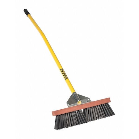Rnd Steel Wire Broom, 16", 60" Handle