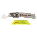 Aluminum Die-Cast Pocket Utility Knife, Folding Retractable Utility