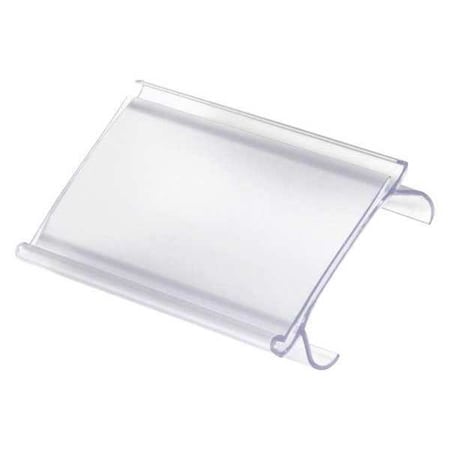 Flat Label Holder, 3"W x 1-1/4"H, Clear, PK25