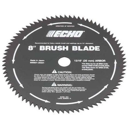 Brush Cutter Blade, 8" Dia., 80 Tooth