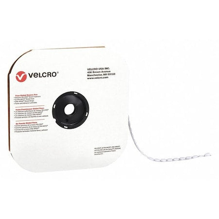 Tape, Dots, Hook, 5/8", Wh, PK1200, Disc, White, 1200 PK