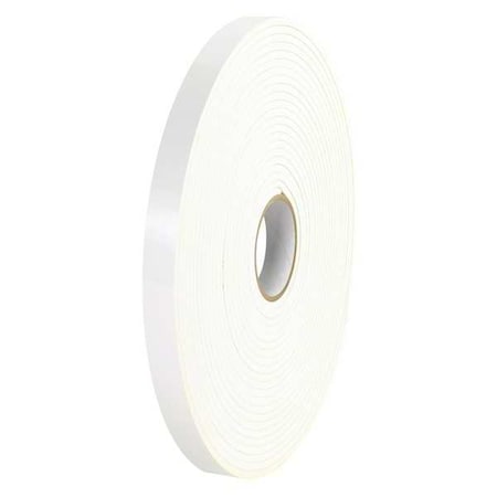Double Foam Tape, 1/16", 1x36 yd., PK2, 1/16" Thick Polyethylene foam, 2