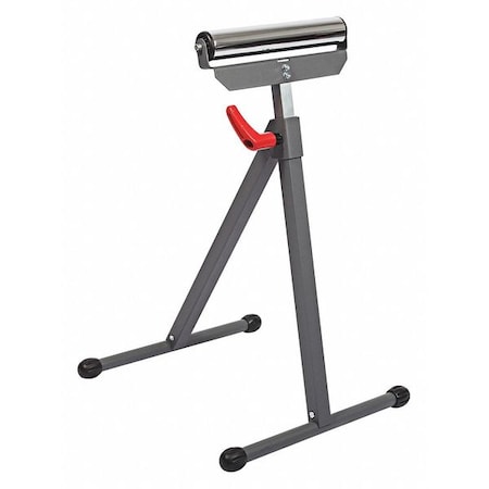 Portable Material Support Stand W/ Horizontal Roller, 11-1/2 in W, 28 in to 44 in H, Steel