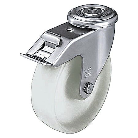Kingpin Swivel Cstr, Nyln, 5 in, 330 lb, Wht
