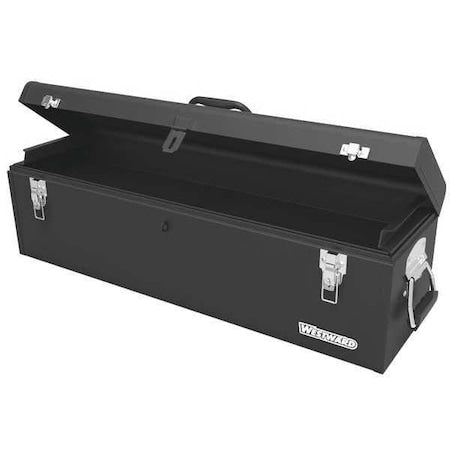 WESTWARD Tool Box, Steel, Black, 30 in W x 7 in D x 9 in H