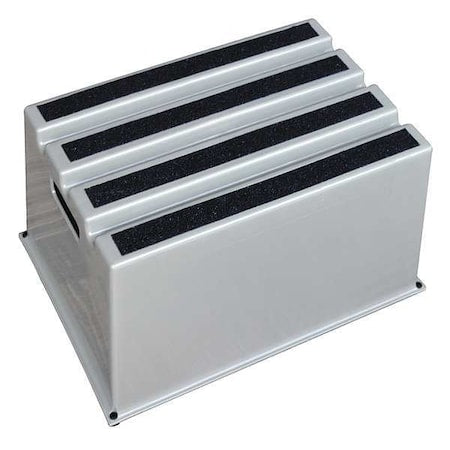 Box Step, 1 Steps, 500 lb Load Capacity, 12 in Overall Height, Plastic, Gray