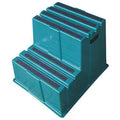 Box Step, 2 Steps, 500 lb Load Capacity, 19 3/4 in Overall Height, Plastic, Green