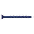 Conset Concrete Screw, 3/16" Dia., Flat, 3 3/4 in L, Steel Blue Ruspert, 25 PK