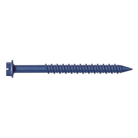 Conset Concrete Screw, 1/4" Dia., Hex, 1-1/4" L, Steel Blue Ruspert, 25 PK