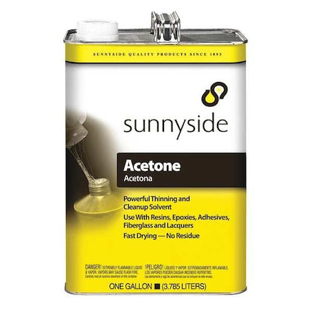 Cleanup Solvent, Acetone, 1 qal, Can, Clear